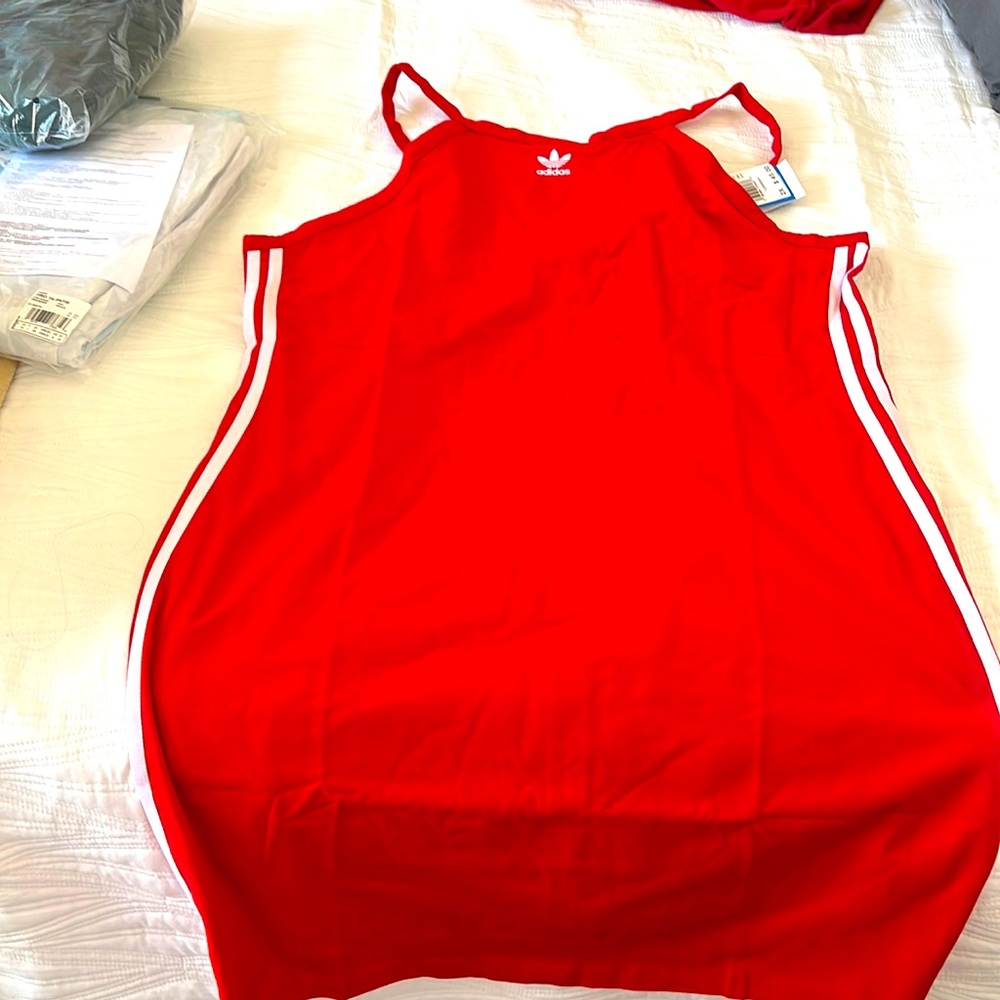 New Adidas halter dress never been worn with tags on size 2X red